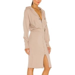 NSF Luq Hooded Sweatshirt Dress Zip Closure small